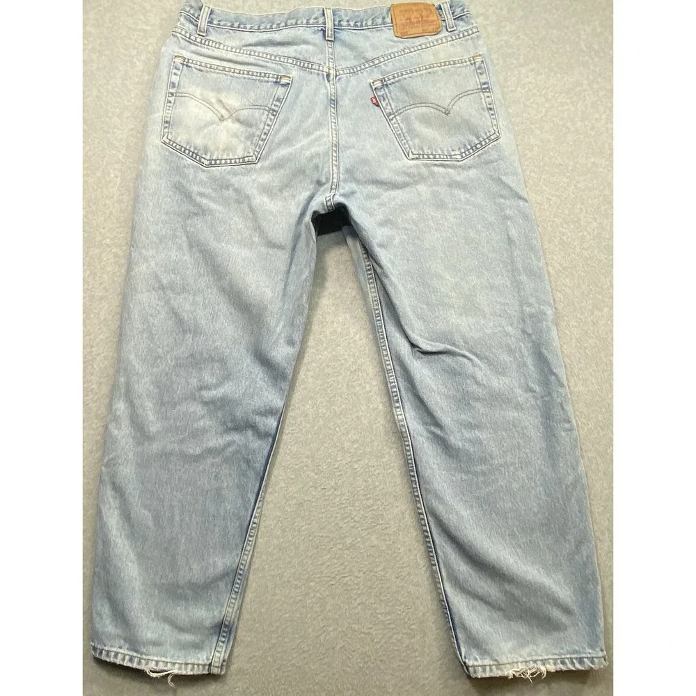 Vintage Levi's 550‎ Relaxed Fit Light Washed Men's 42x30 Denim Retro Distressed